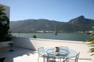 A view of the lake from the sun terrace of Rio Exclusives Luxury Lagoa Penthouse. Rio de Janeiro, Brazil, News