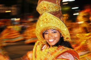 A member of São Clemente takes part in Carnival 2011. Rio de Janeiro, Brazil, News
