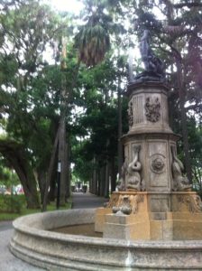 Fountain in the beautiful gardens behind Palácio do Catete, Rio de Janeiro, Brazil News