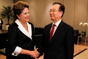 President Dilma Rousseff and Chinese Prime Minister Wen Jiabao shake hands during a meeting in Rio last week, Brazil News