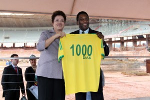 President Dilma Rousseff and Pelé at the Mineirão to mark 1,000 days until the start of the 2014 World Cup, Brazil News