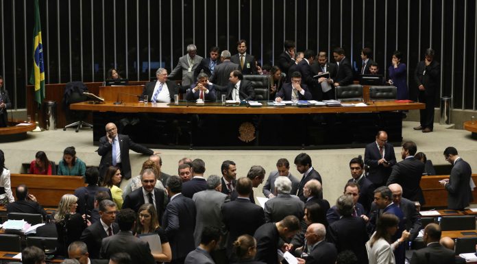 Brazil, Brasilia,Chamber of Deputies votes on lifting requirement of participation by Petrobras in all pre-salt operations
