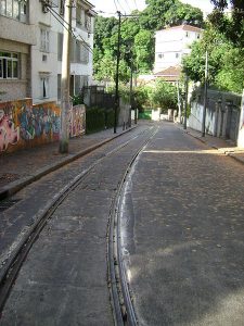 The bonde tracks on Rua Paschoal Carlos Magno, Santa Teresa, Rio de Janeiro, Brazil News